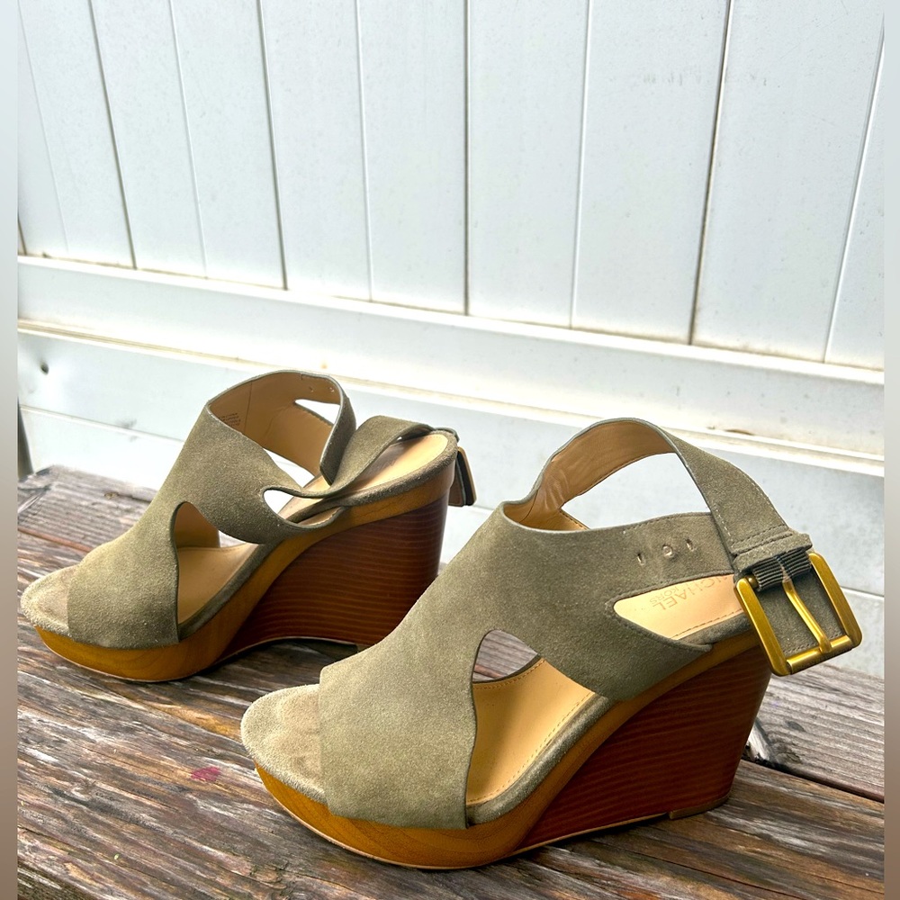 Michael Kors Suede Wedges Sz 7.5